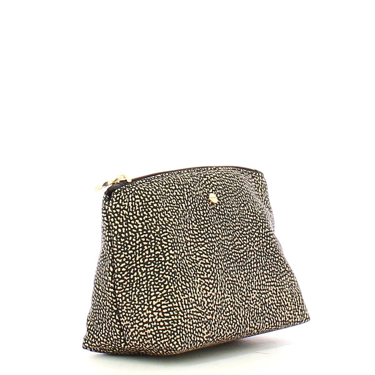 Borbonese Busta Medium in Nylon Riciclato OP Naturale Nero - 2