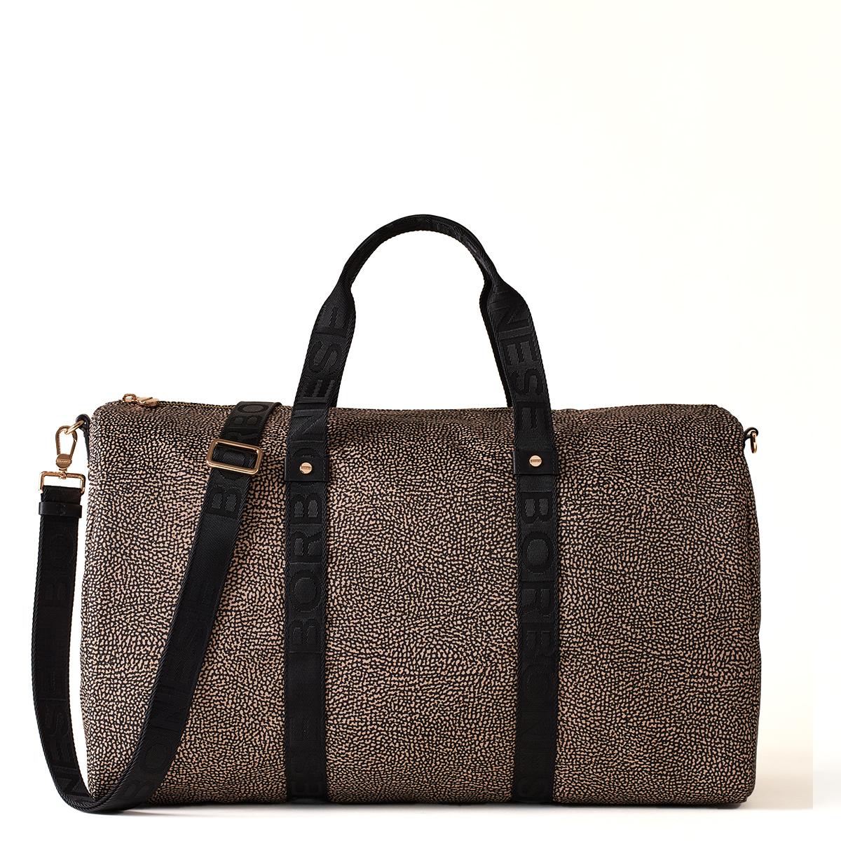 Borbonese Borsone in Nylon Riciclato OP Naturale Nero - 1