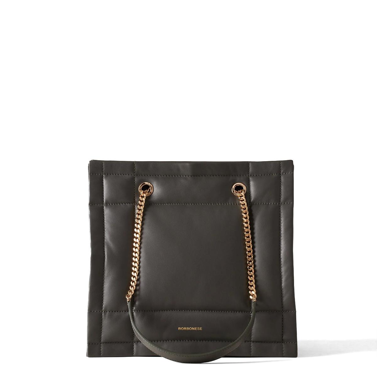 Borbonese Borsa a spalla Reverse Medium Clay Grey - 3