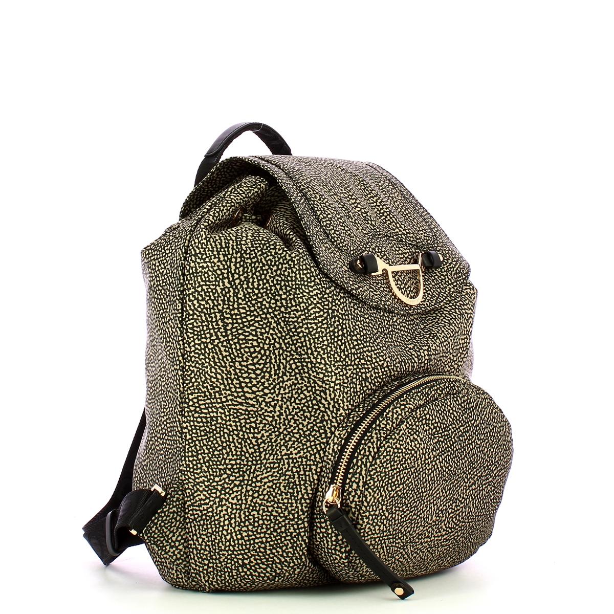 Borbonese Zaino Medium Op Naturale Nero - 2