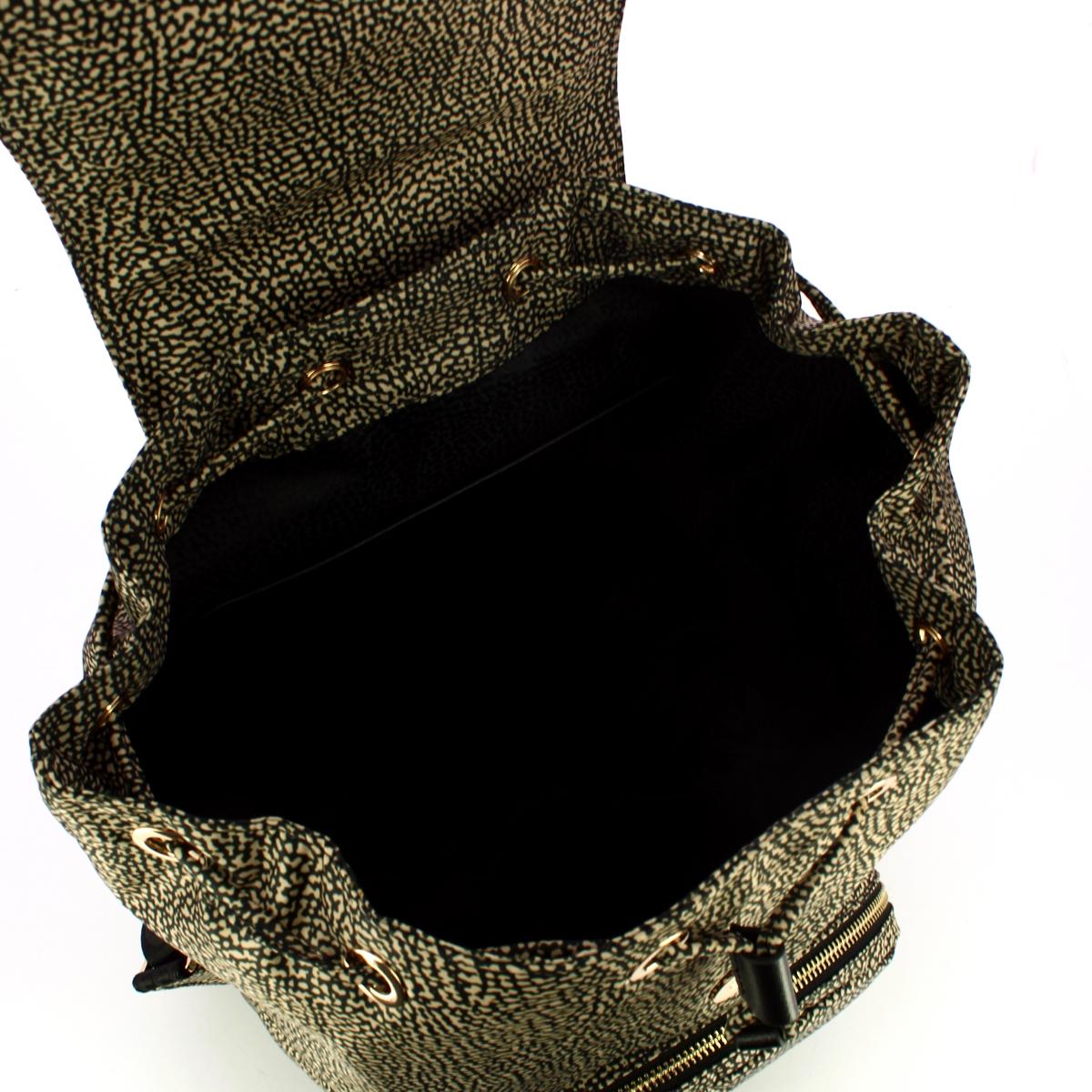 Borbonese Zaino Medium Op Naturale Nero - 4