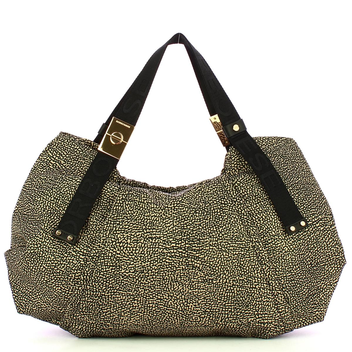 Borbonese Borsa a mano Medium OP Naturale Nero - 3