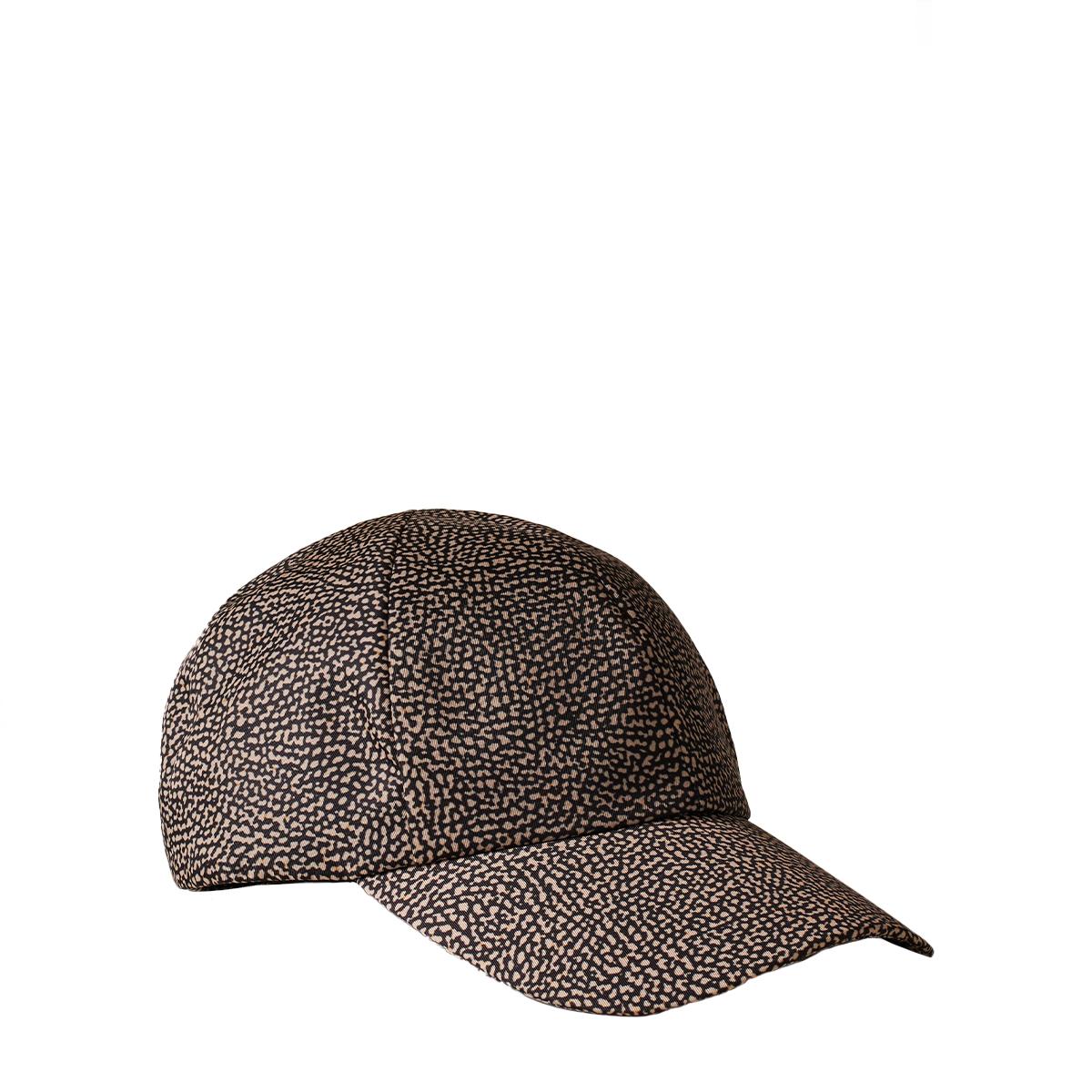 Borbonese Cappello Baseball in Tessut OP Naturale Nero - 1