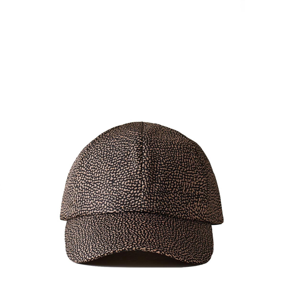 Borbonese Cappello Baseball in Tessut OP Naturale Nero - 2