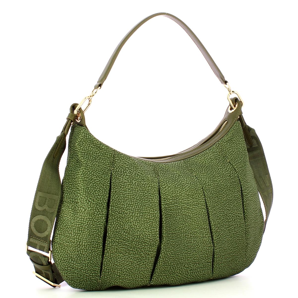 Borbonese Hobo Medium Verde Militare - 2