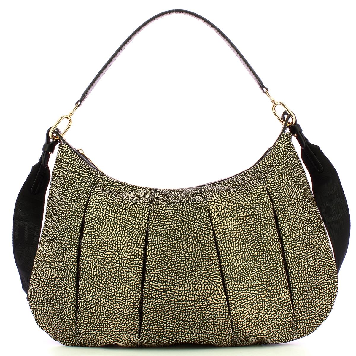 Borbonese Hobo Medium OP Naturale Nero - 1