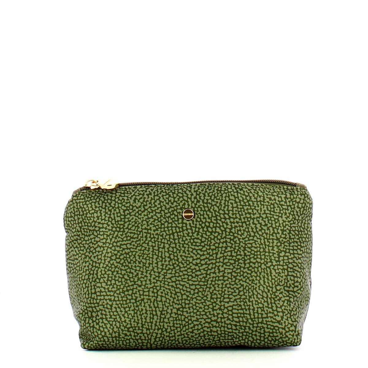 Borbonese Busta Medium in Nylon Riciclato Verde Militare - 1