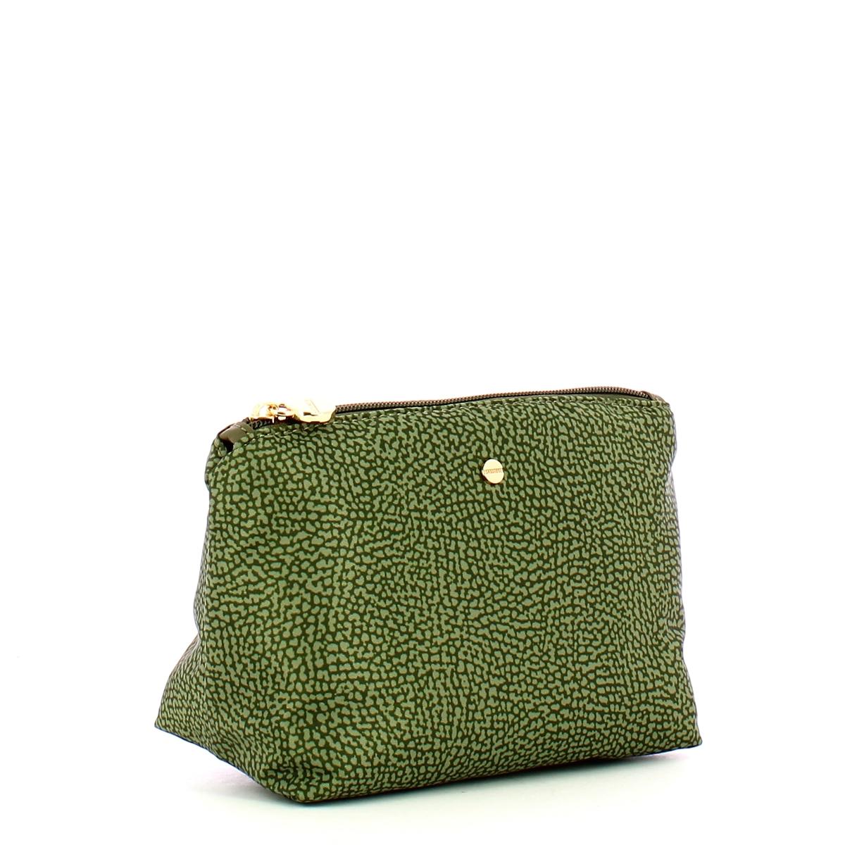 Borbonese Busta Medium in Nylon Riciclato Verde Militare - 2