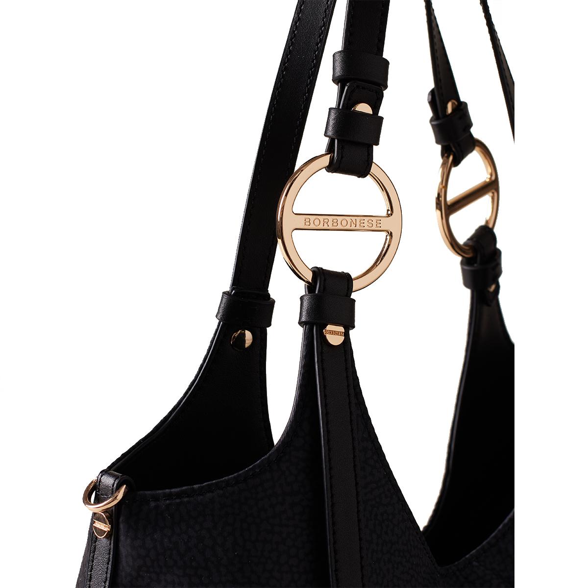 Borbonese Borsa a spalla Medium Dark Black - 4