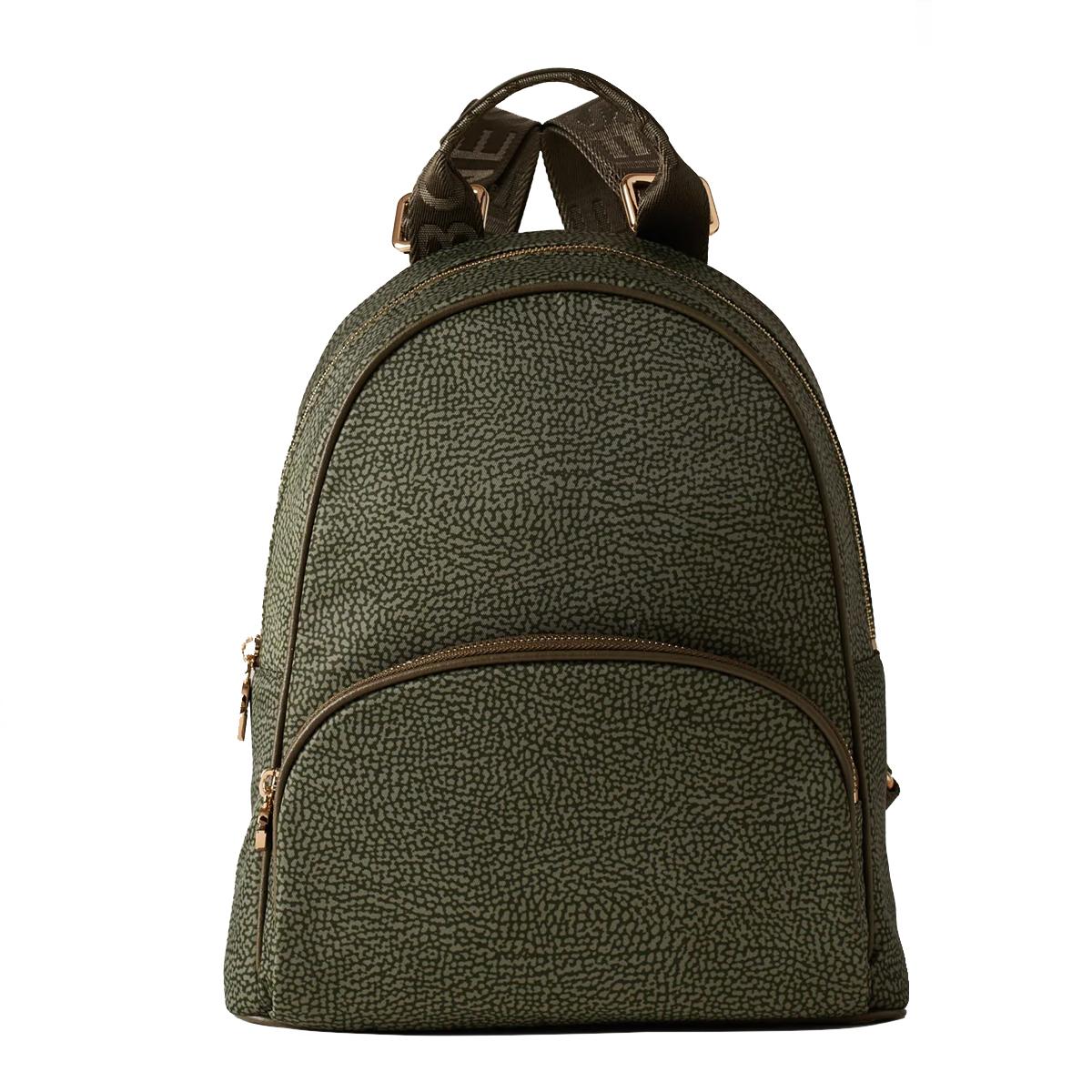 Borbonese Zaino Medium Verde Militare - 1