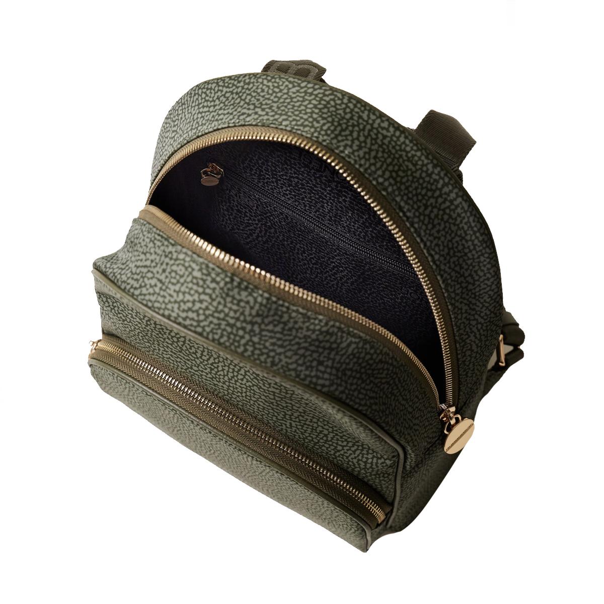 Borbonese Zaino Medium Verde Militare - 6