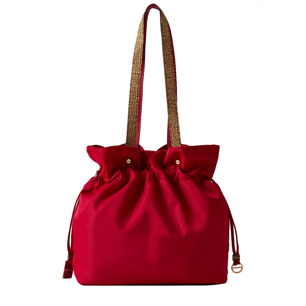 Borbonese Borsa Shopping M Borgogna Op Naturale - 4