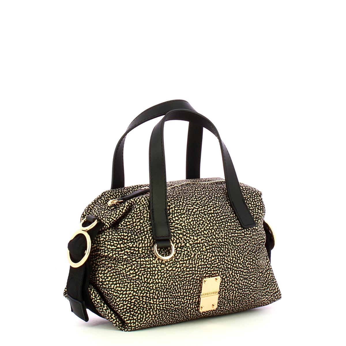 Borbonese Bauletto Mini OP Naturale Nero - 2