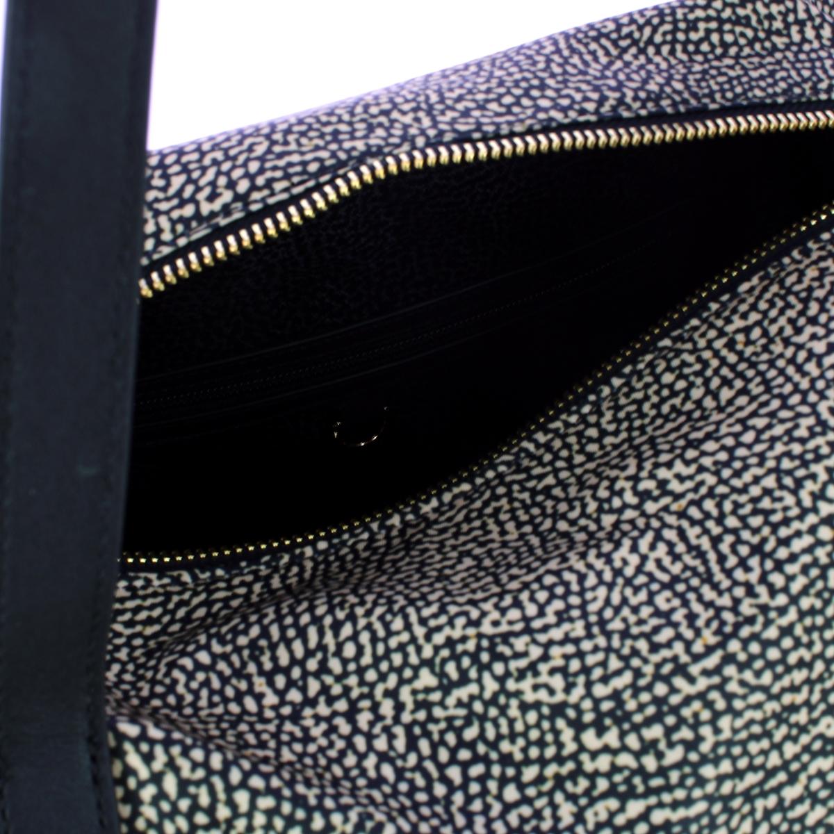 Borbonese Borsa shopping Medium OP Naturale Nero - 4