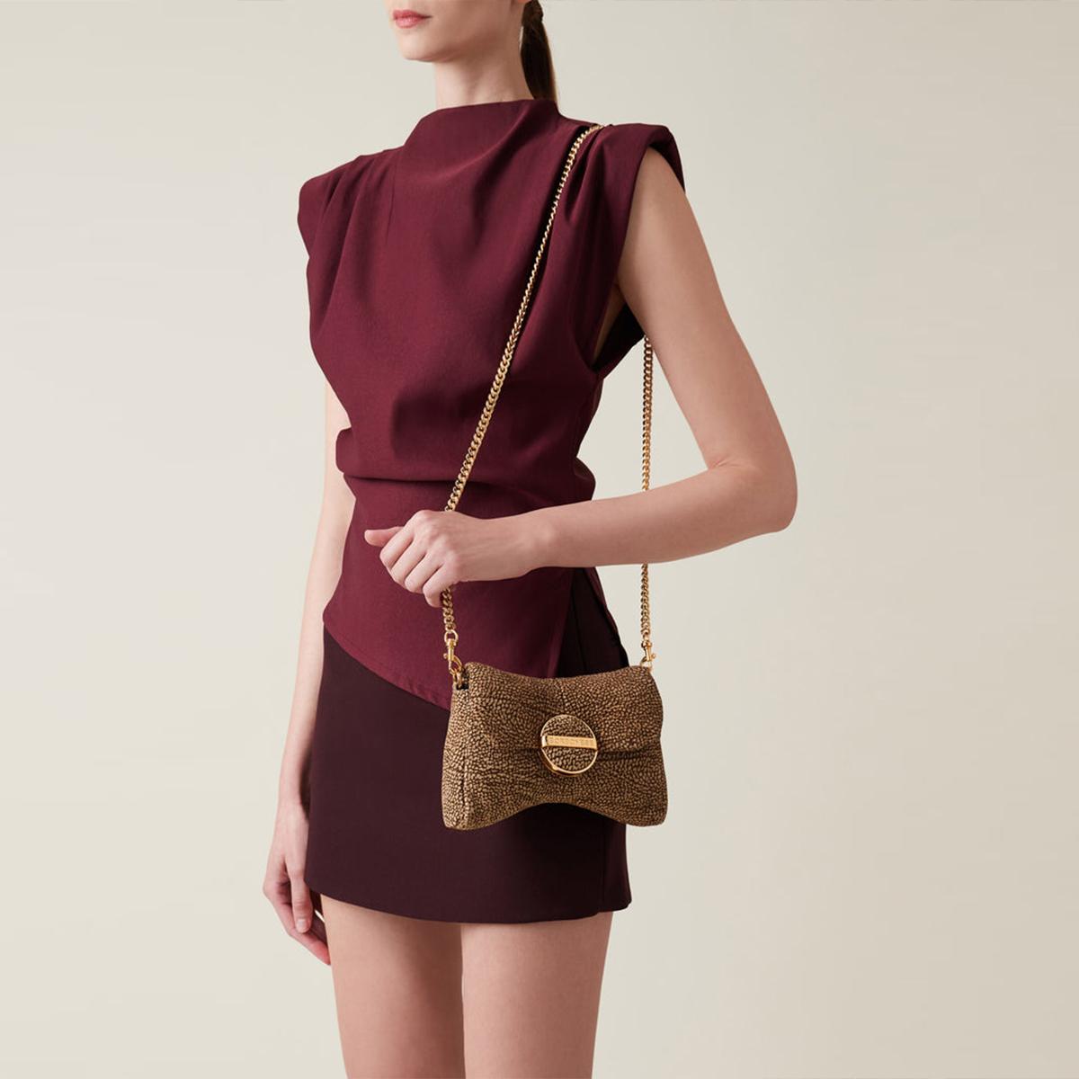 Borbonese Mini Borsa a tracolla Coquette OP Naturale - 6