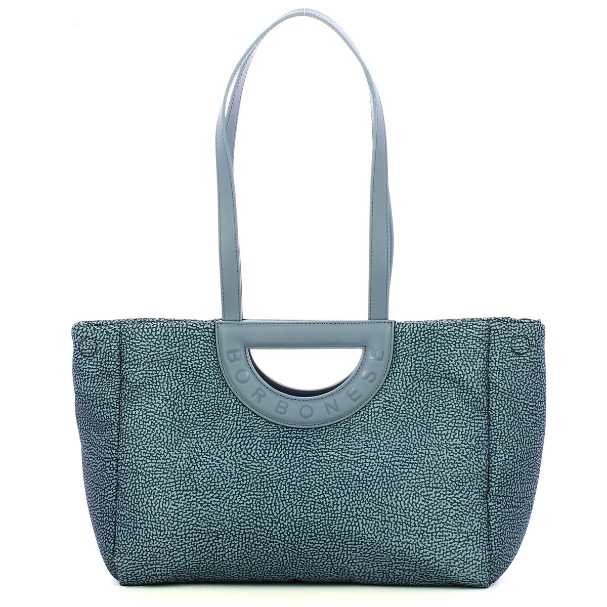 Borbonese Bouche Shopper Medium Denim - 3