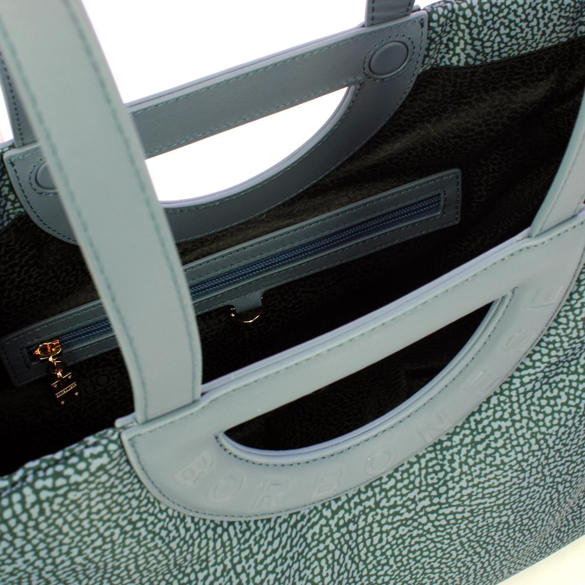 Borbonese Bouche Shopper Medium Denim - 4