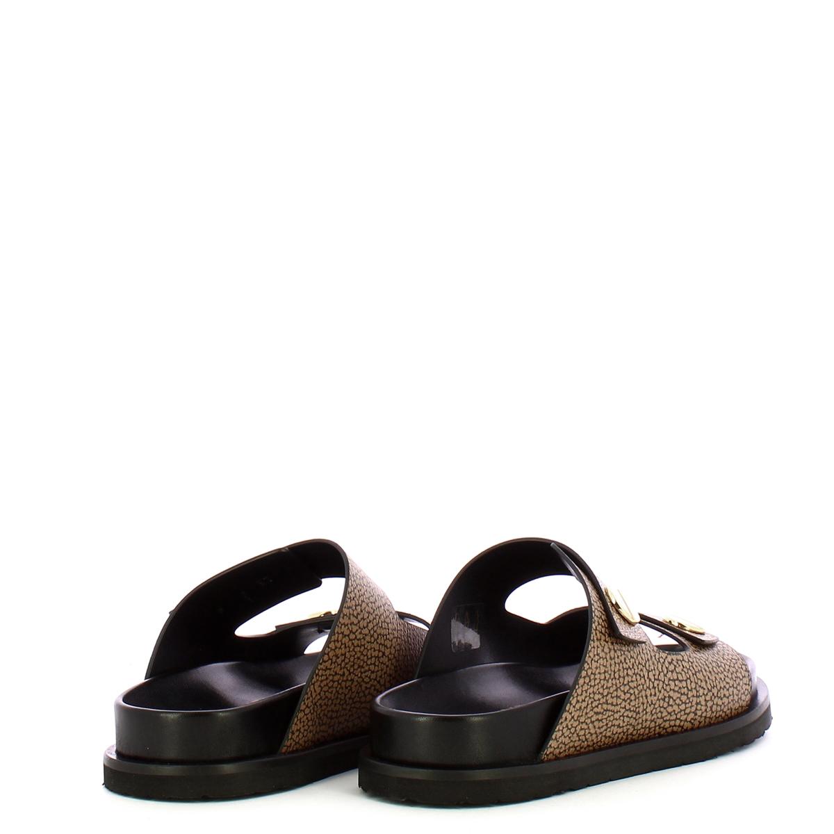 Borbonese Ciabatta 2 Fasce Nero OP Naturale - 3