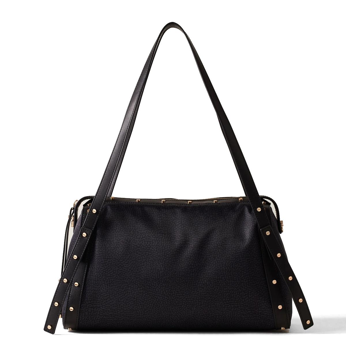 Borbonese Bauletto Metropole Medium Dark Black - 1