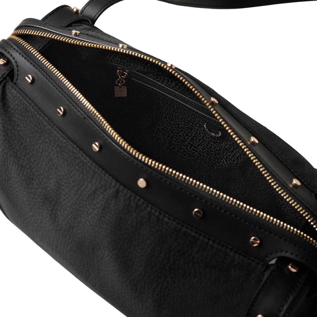 Borbonese Bauletto Metropole Medium Dark Black - 4