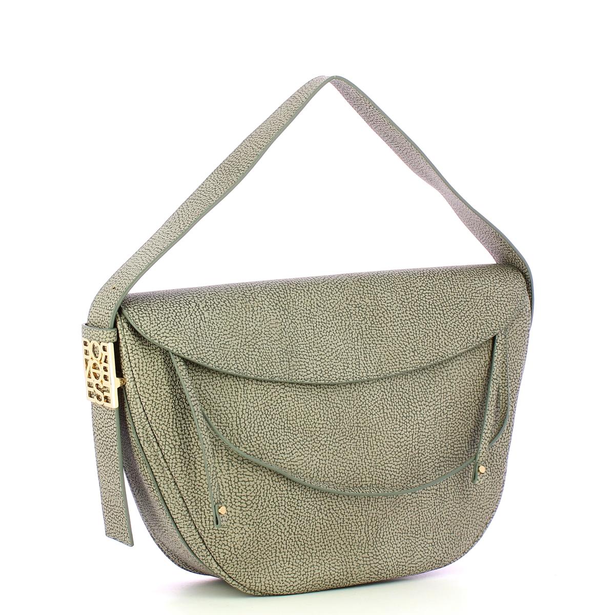 Borbonese Borsa a spalla Hobo M Clay Grey - 2