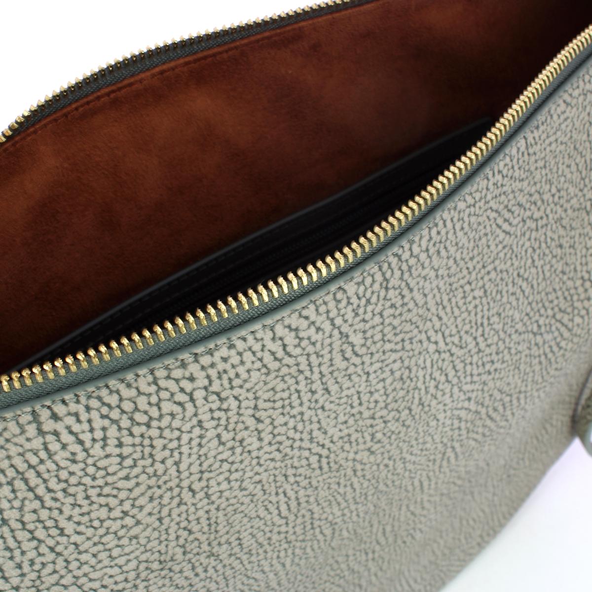 Borbonese Borsa a spalla Hobo M Clay Grey - 4