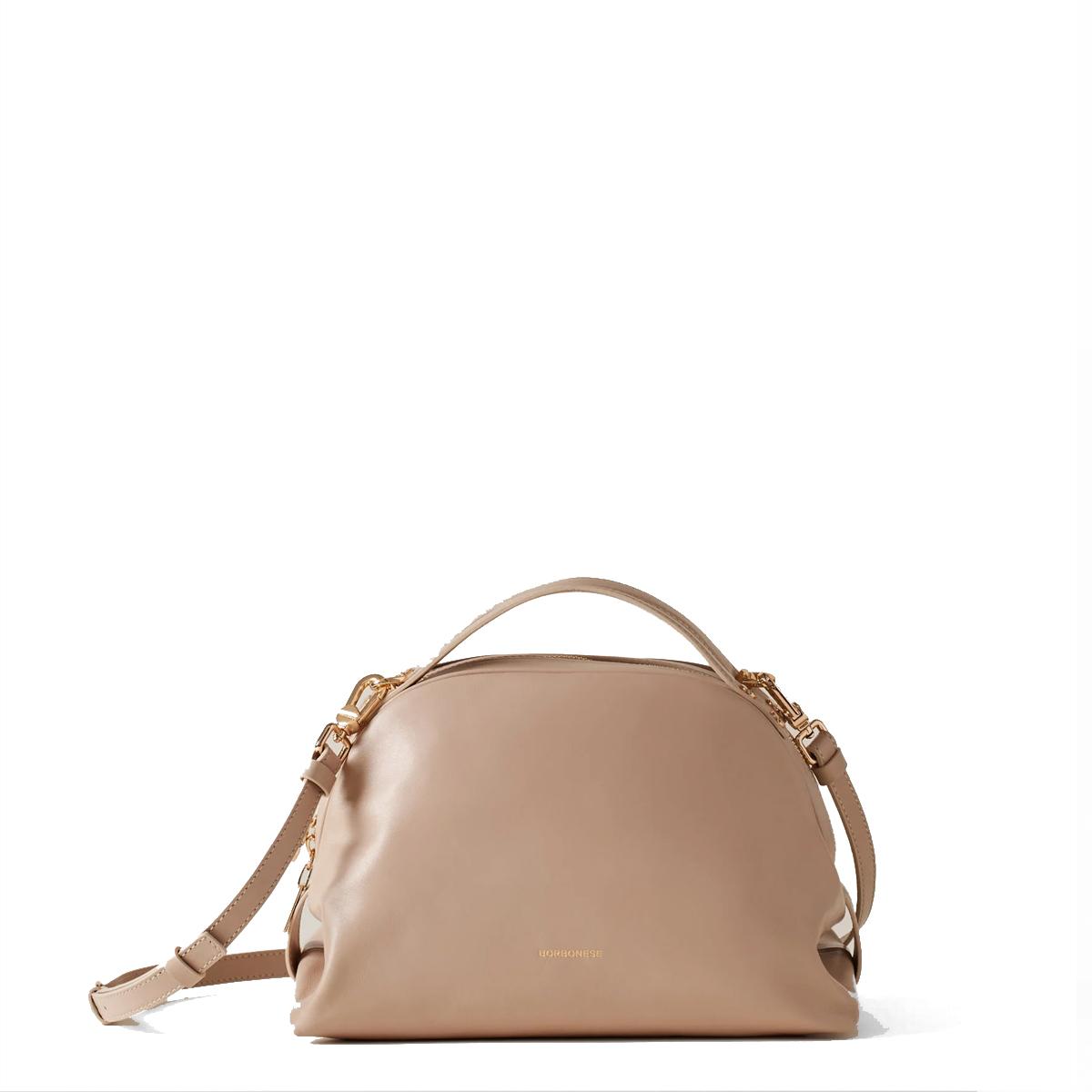 Borbonese Borsa a mano Sexy Bag Small in pelle Porridge - 1