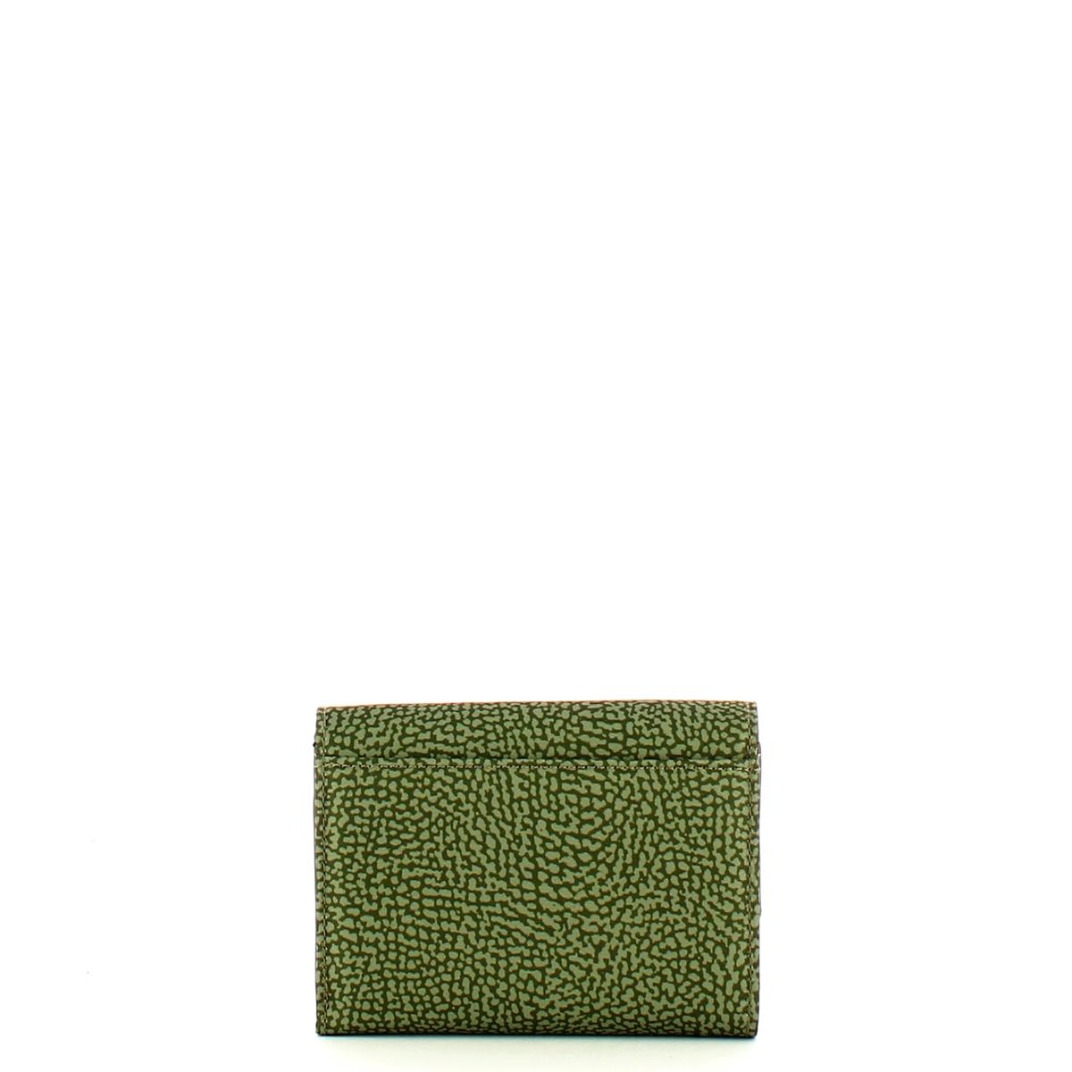 Borbonese Portafoglio Medium RFID in Nylon Riciclato Verde Militare - 2