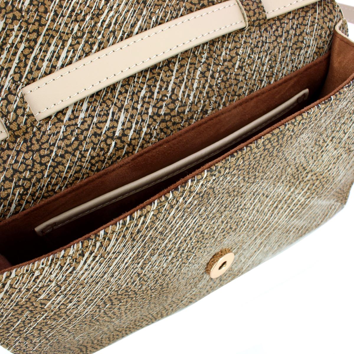 Borbonese Tracolla Livre Small Graffiti OP Naturale Porridge - 4