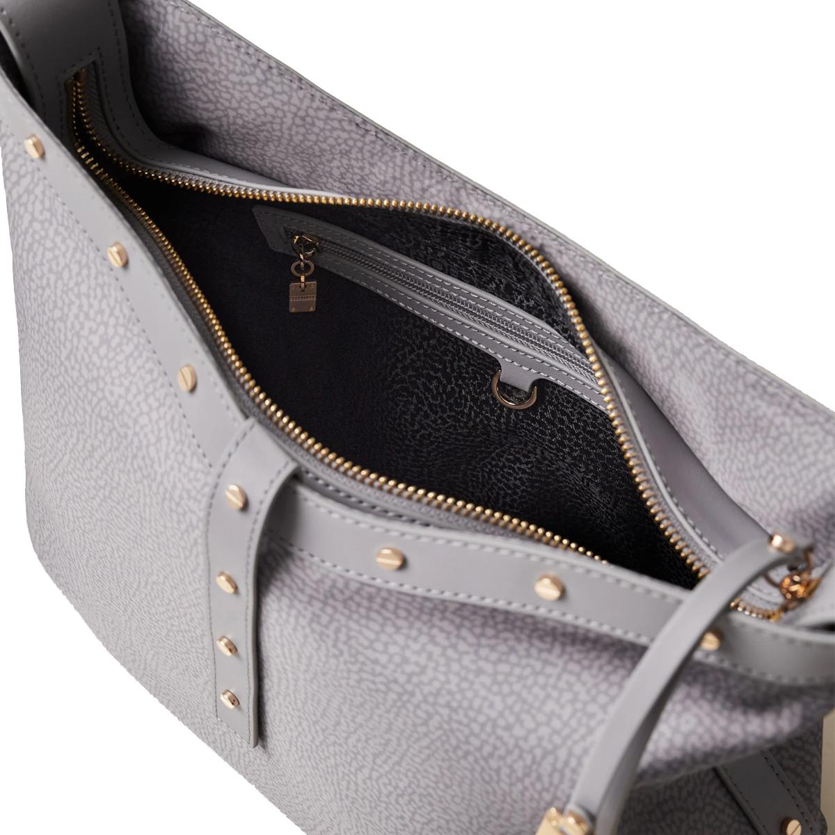 Borbonese Borsa a spalla Hobo Medium Cloud - 4