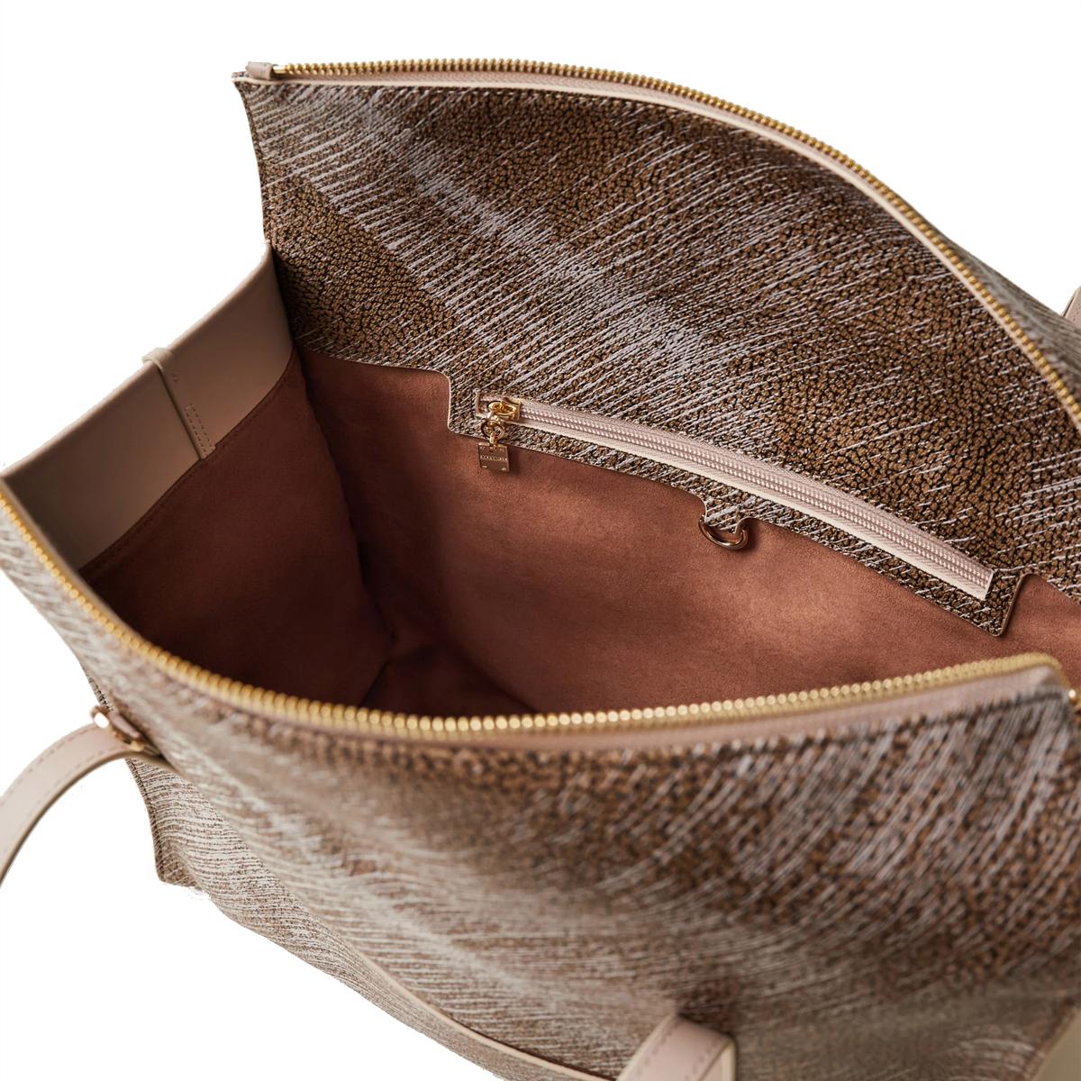 Borbonese Shopping Livre Medium OP Naturale Porridge - 5