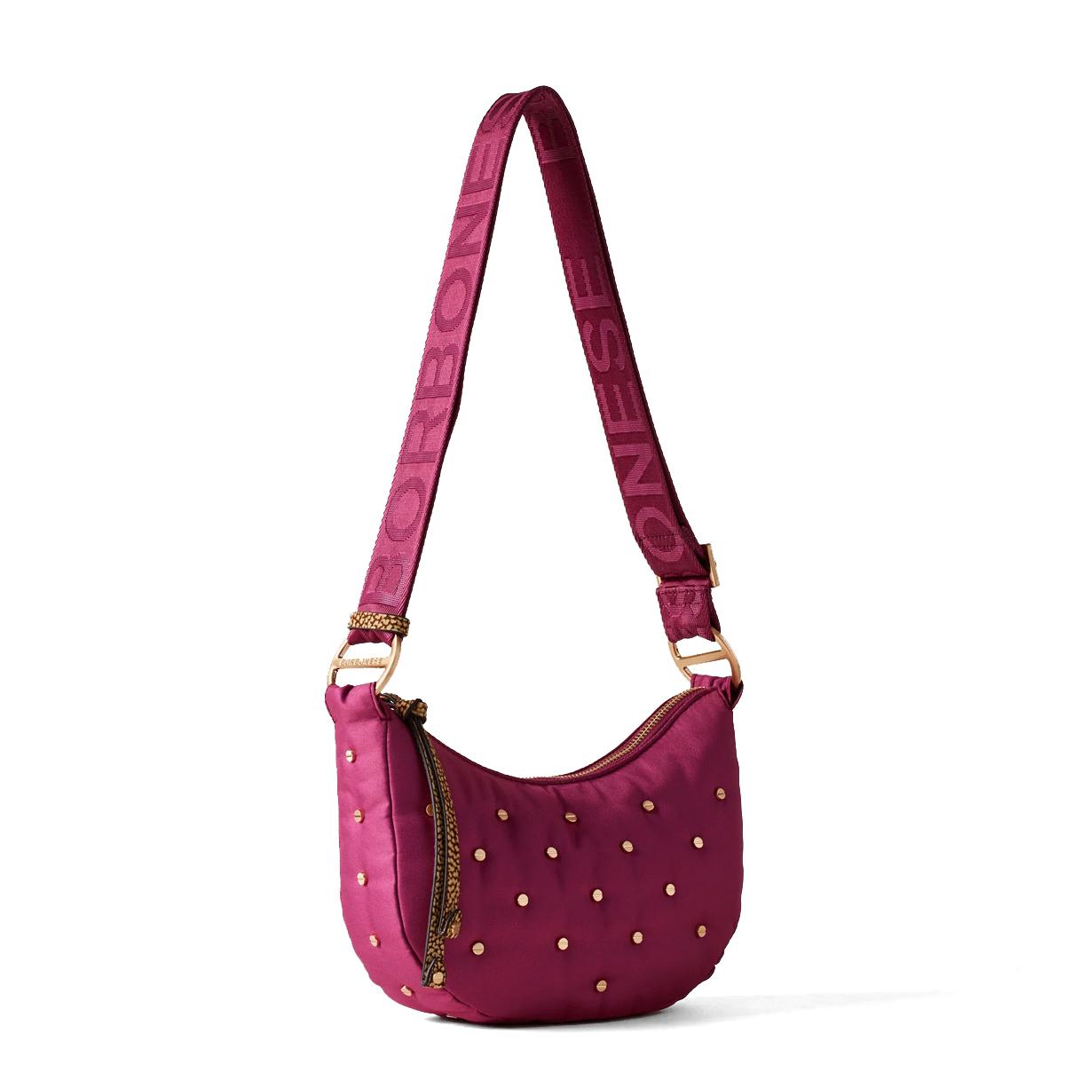 Borbonese Mini Borsa Luna Bag Colette Amarone OP Naturale - 2
