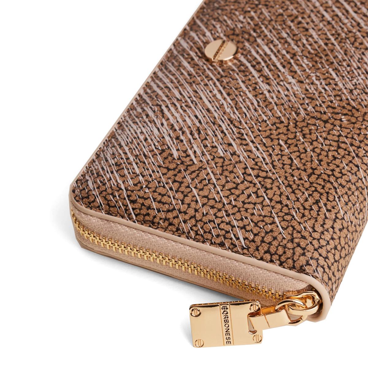 Borbonese Portafoglio Graffiti Zip Around OP Naturale Porridge - 4