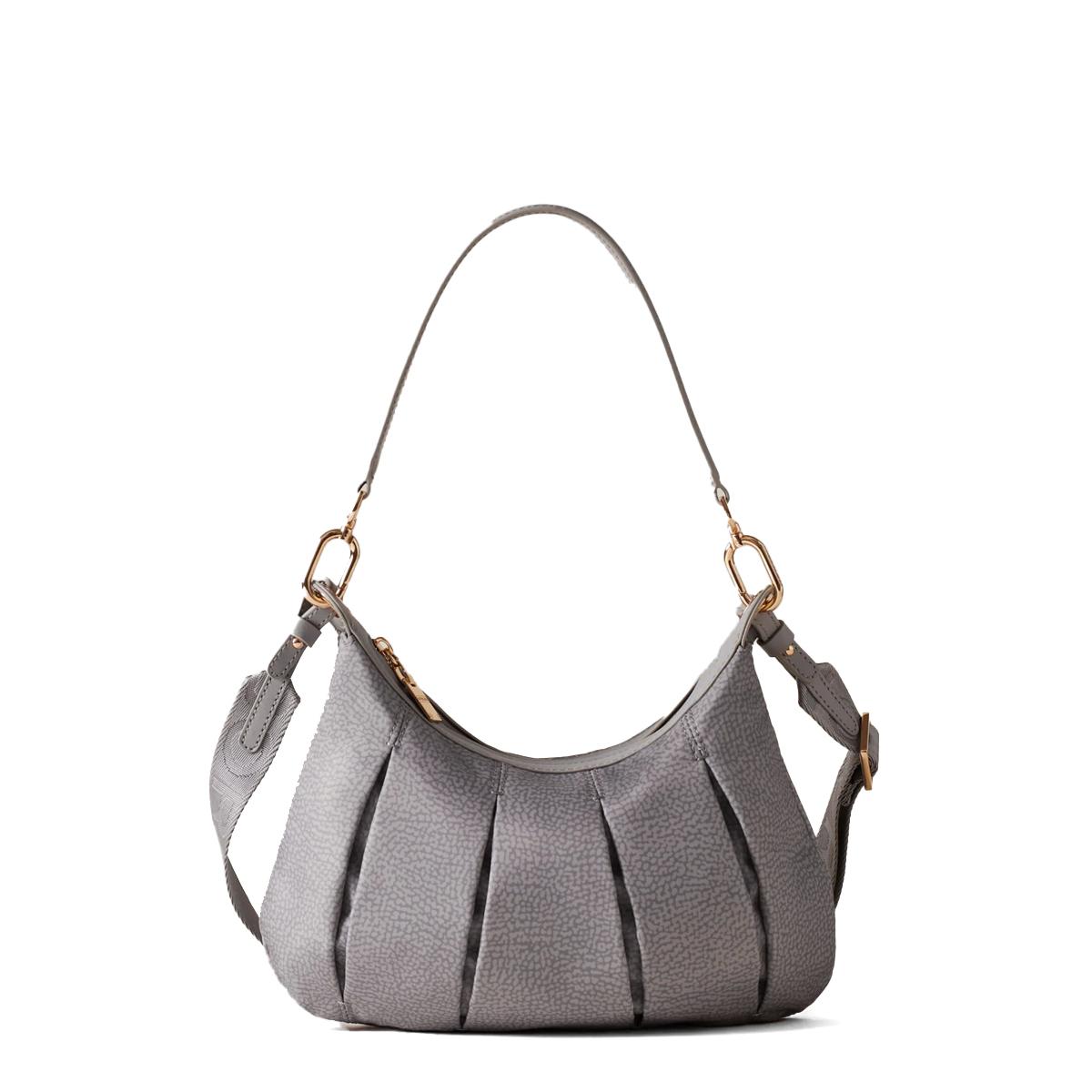 Borbonese Hobo Bag Croissant Small Cloud - 1