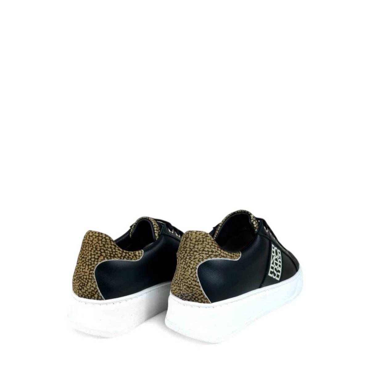 Borbonese Sneakers in pelle con logo Nerop OP Naturale - 3
