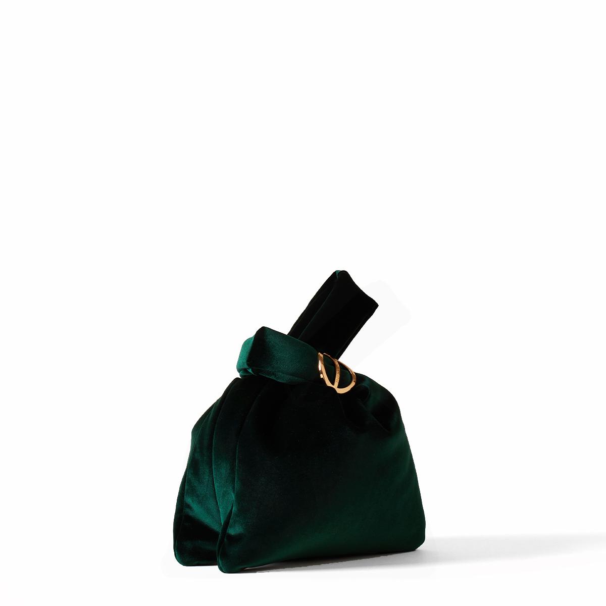 Borbonese Borsa a mano Twinnie Small in velluto Alloro - 2