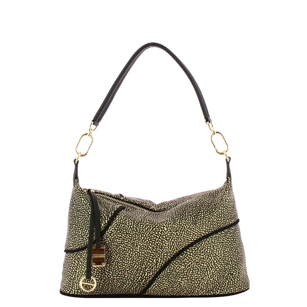 Borbonese Borsa a mano Medium OP Naturale Nero - 1