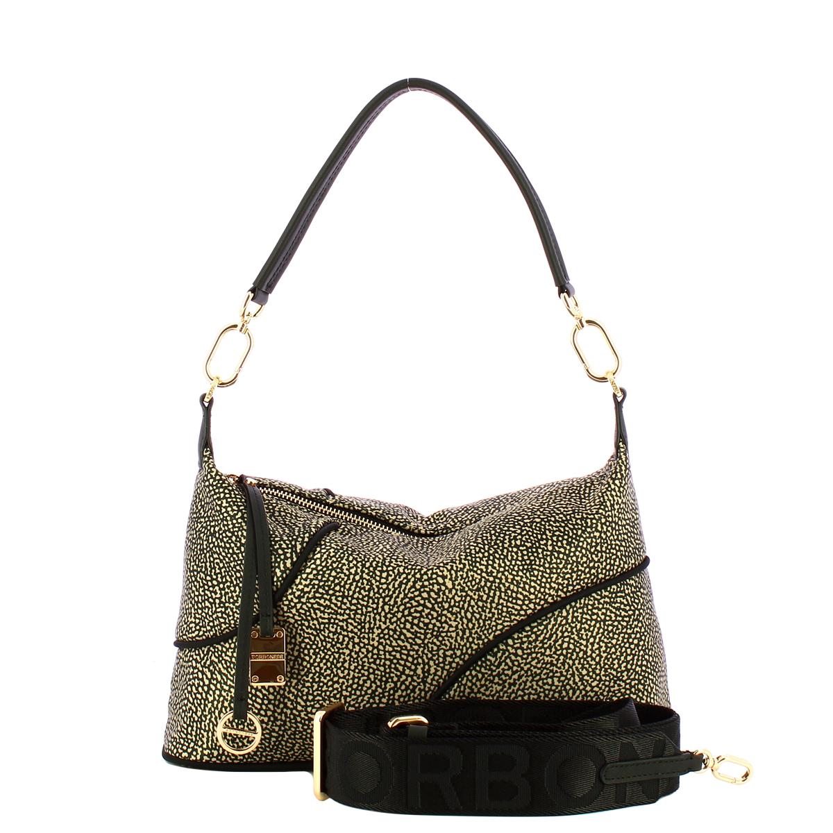 Borbonese Borsa a mano Medium OP Naturale Nero - 4