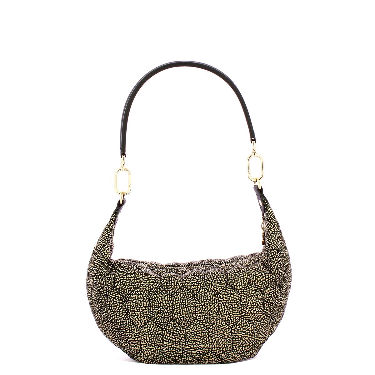 Borbonese Hobo Bag Honey Small OP Naturale Nero - 3