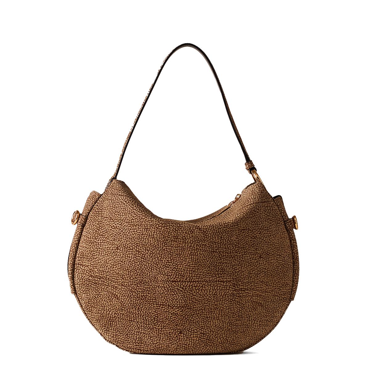 Borbonese Hobo Bag Bridle Medium OP Naturale - 3