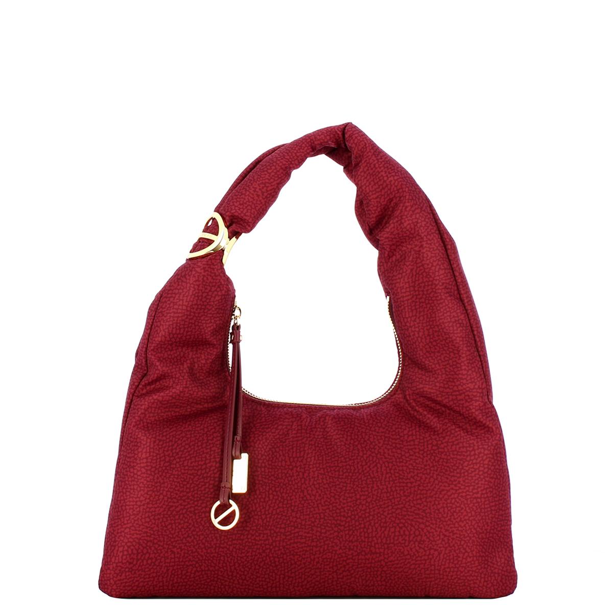 Borbonese Hobo Bag Twinnie Small Merlot - 1