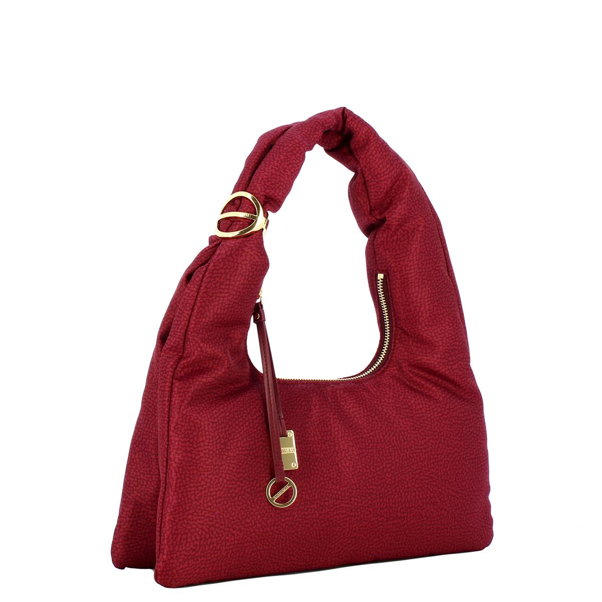 Borbonese Hobo Bag Twinnie Small Merlot - 2