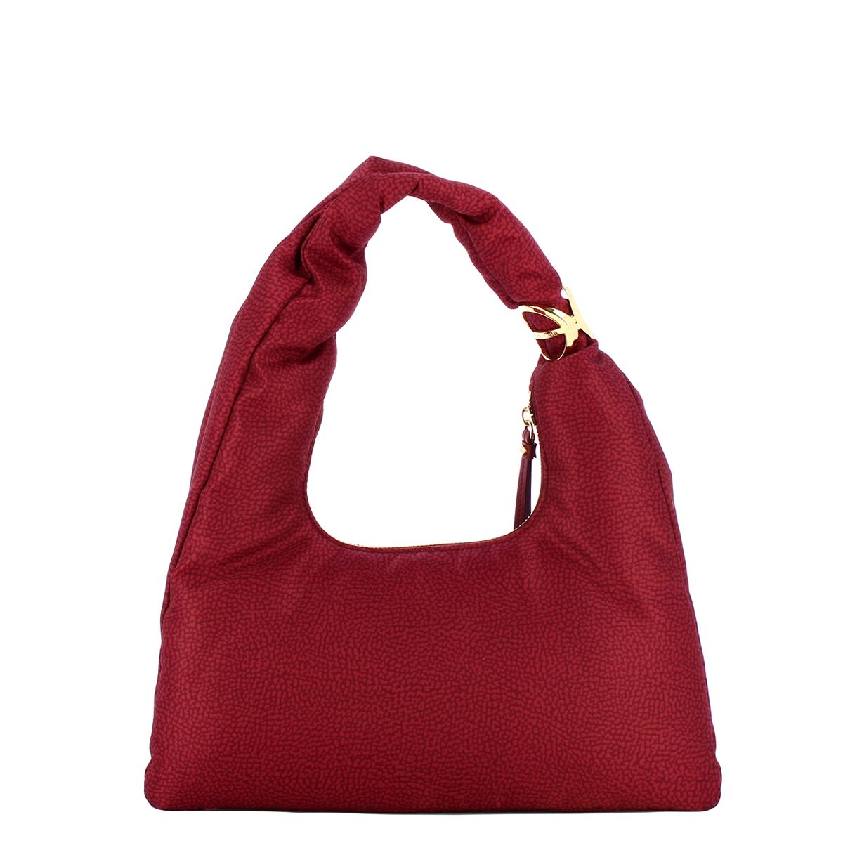 Borbonese Hobo Bag Twinnie Small Merlot - 3