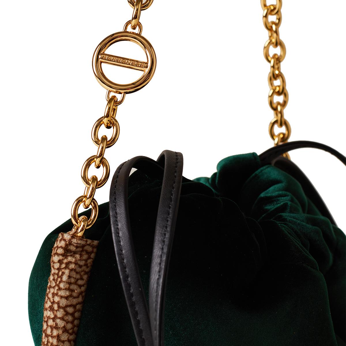 Borbonese Mini Borsa Coquille Alloro OP Naturale - 4