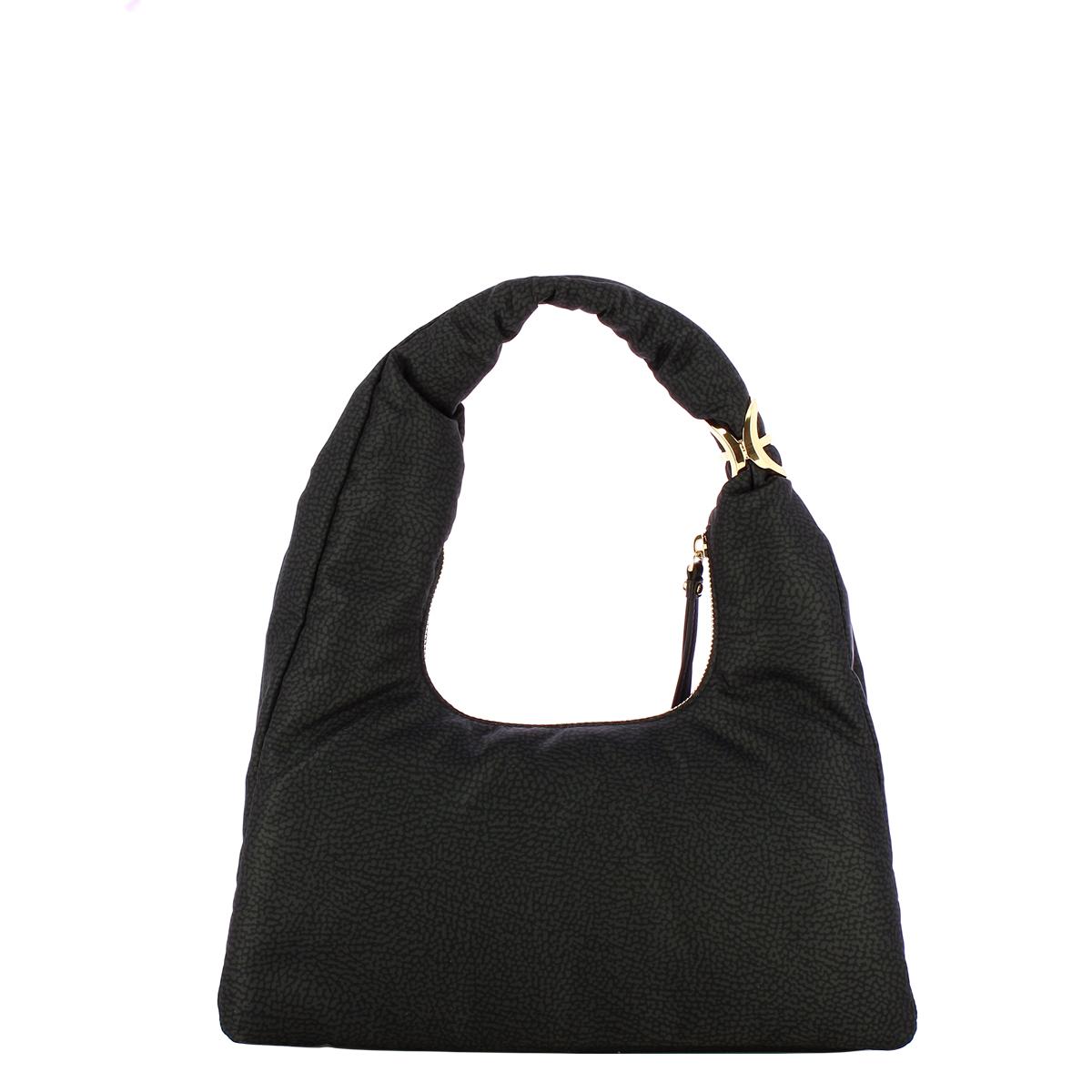 Borbonese Hobo Bag Twinnie Small Dark Black - 3