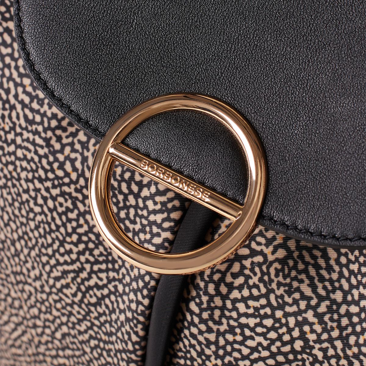 Borbonese Shopping Cottage Medium OP Naturale Nero - 5