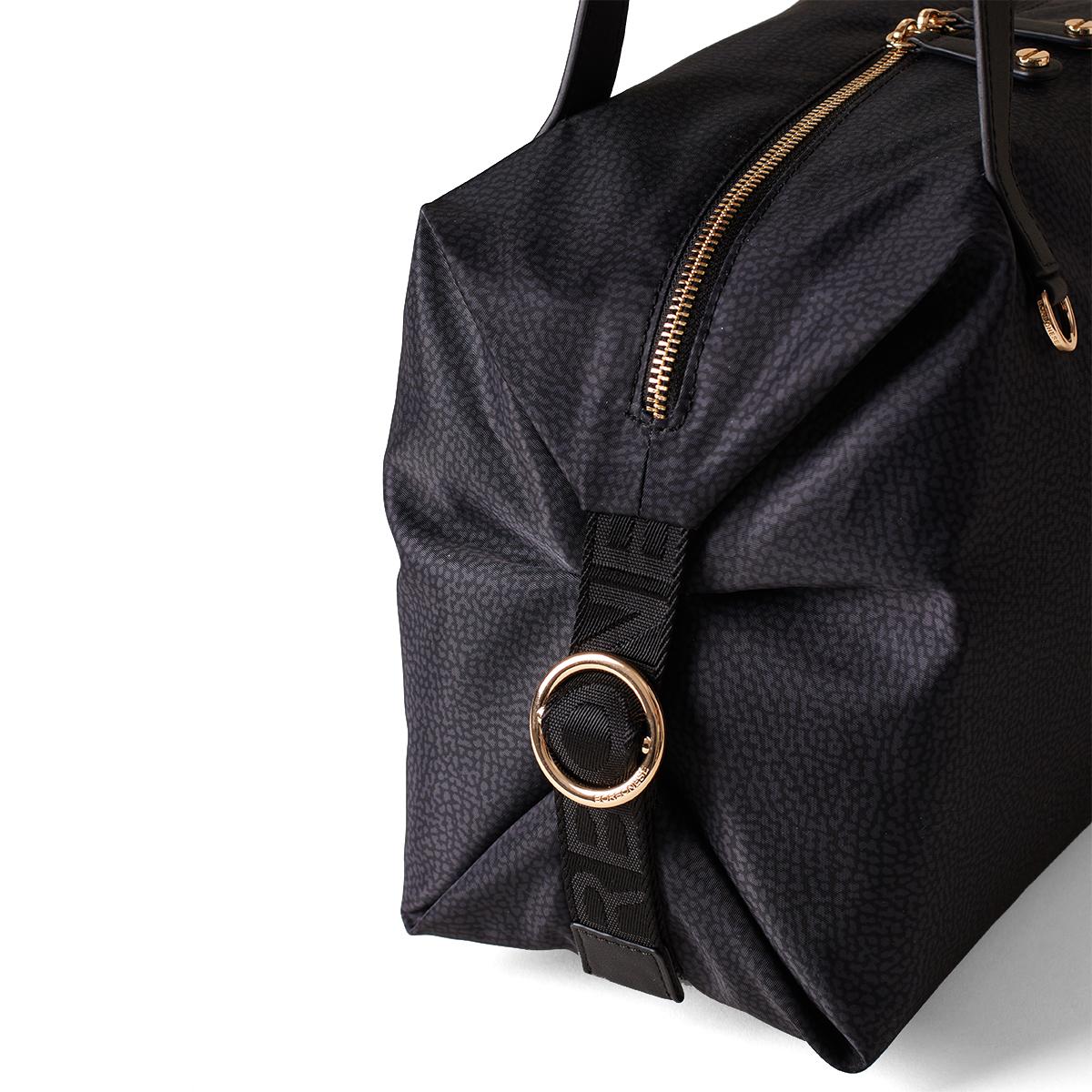 Borbonese Borsa shopping Medium Dark Black - 4