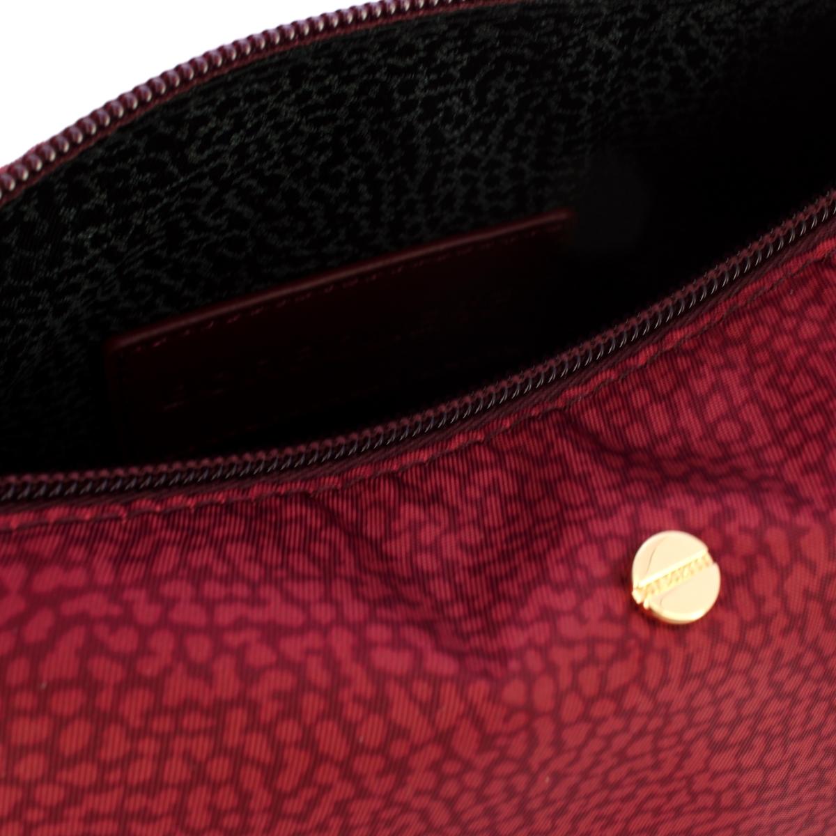 Borbonese Busta Medium in Nylon Riciclato Merlot - 4