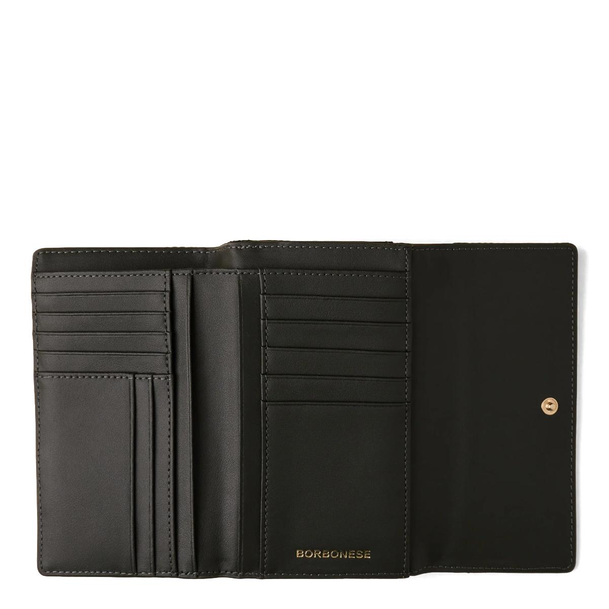 Borbonese Portafoglio Medium RFID in Nylon Riciclato Alloro - 3