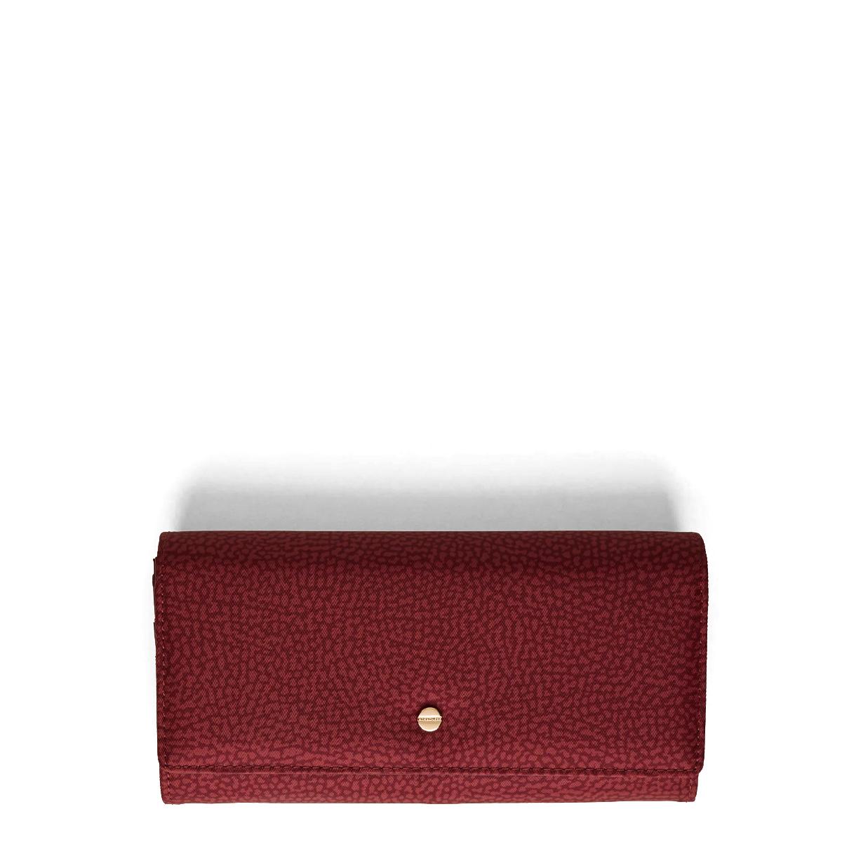 Borbonese Portafoglio Large RFID in Nylon Riciclato Merlot - 1